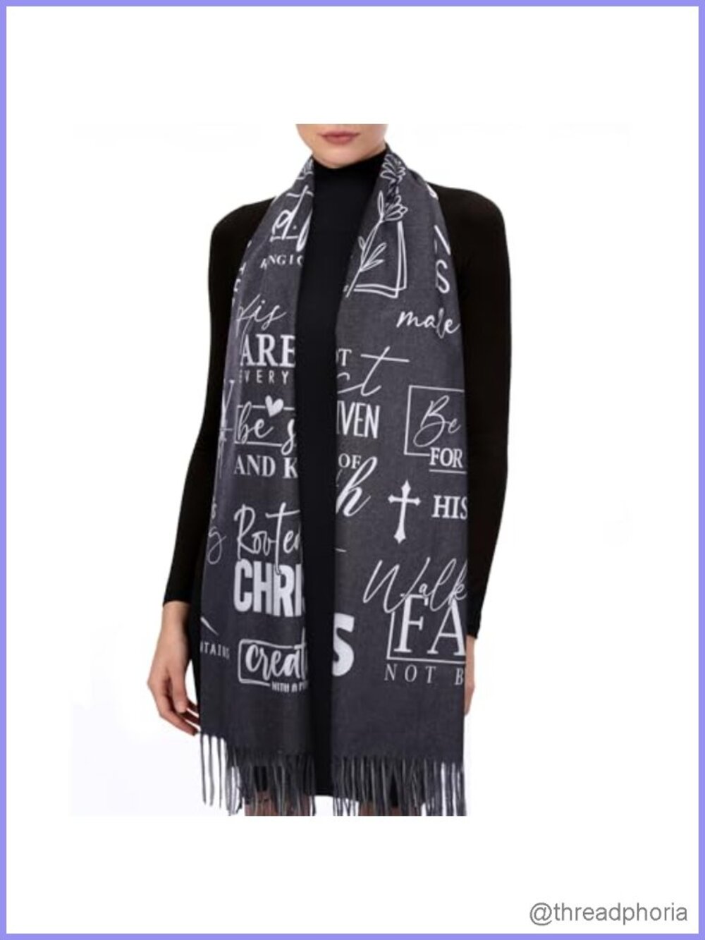 Prayer Shawl Pashmina Wrap for Women Lightweight Christian Gift